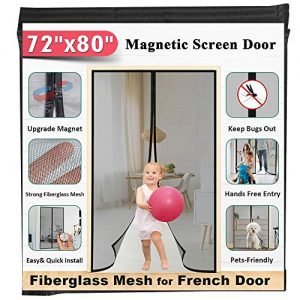 Magic Mesh New and Improved Hands Free Magnetic Screen Fits Doors
