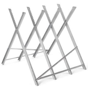 Metabo HPT Folding Sawhorses, Heavy Duty Stand, 4 Sawbucks, 1200 Pound Capacity