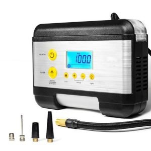 Kensun AC/DC Digital Tire Inflator for Car 12V DC and Home 110V AC Portable