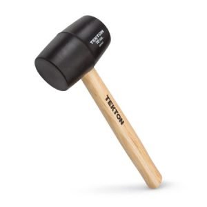 TEKTON 30603 Fiberglass Handle Rubber Mallet, 16-Ounce – Black