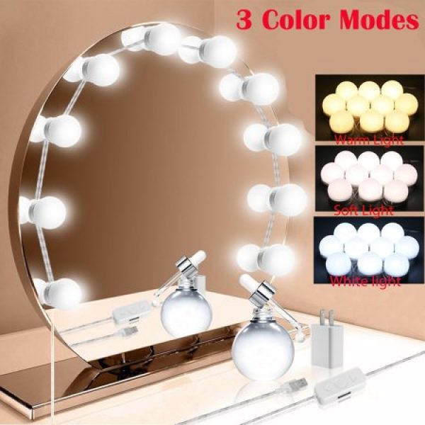 Makeup Mirror Vanity With Lights, Tri Fold Vanity Mirror With Lights