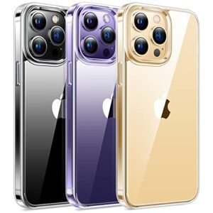 TORRAS Diamond Clear Designed for iPhone 14 Pro Case, [10FT Military Grade Drop Tested] [Non-Yellowing] Shockproof Protective Hard Back Slim Thin Clear Case for iPhone 14 Pro, 6.1 Inch 2022, Clear