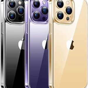 TORRAS Diamond Clear Designed for iPhone 14 Pro Case, [10FT Military Grade Drop Tested] [Non-Yellowing] Shockproof Protective Hard Back Slim Thin Clear Case for iPhone 14 Pro, 6.1 Inch 2022, Clear