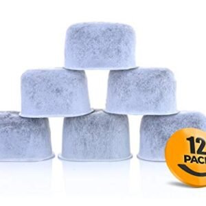 K&J Charcoal Water Filter Pods - 12-Pack Filters for Coffee Maker, Compatible Keurig Filter Replacement (2.0 and older)