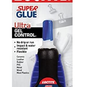 Loctite Super Glue Ultra Gel Control, Clear Superglue for Plastic, Wood, Metal, Crafts, & Repair, Cyanoacrylate Adhesive Instant Glue, Quick Dry - 0.14 fl oz Bottle, Pack of 1
