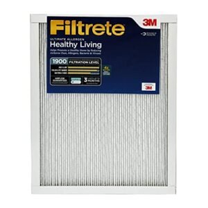 Filtrete 20x25x1, AC Furnace Air Filter, MPR 1900, Healthy Living Ultimate Allergen, 2-Pack (exact dimensions 19.69 x 24.69 x 0.78)